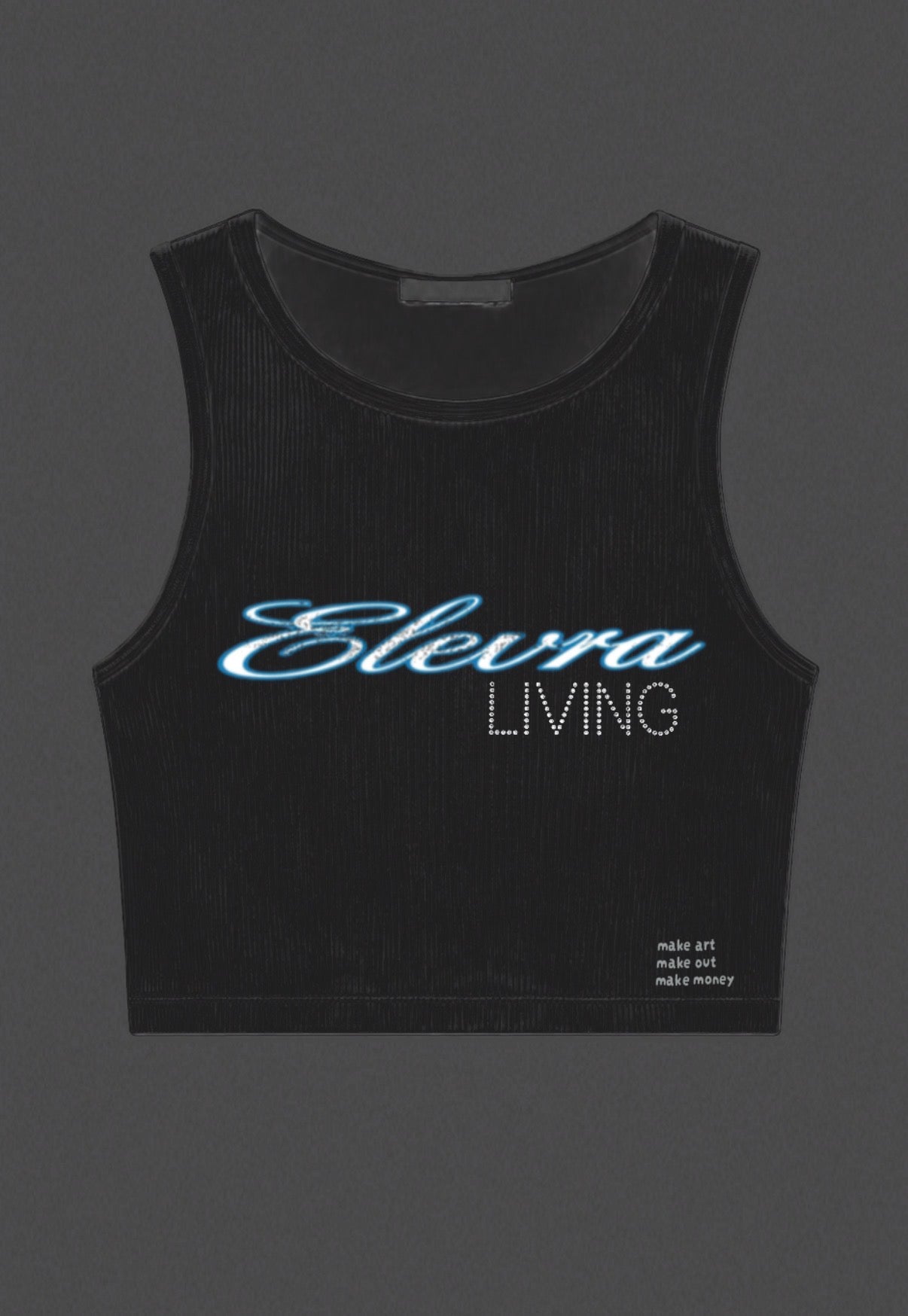 Black Elevra Living crop top